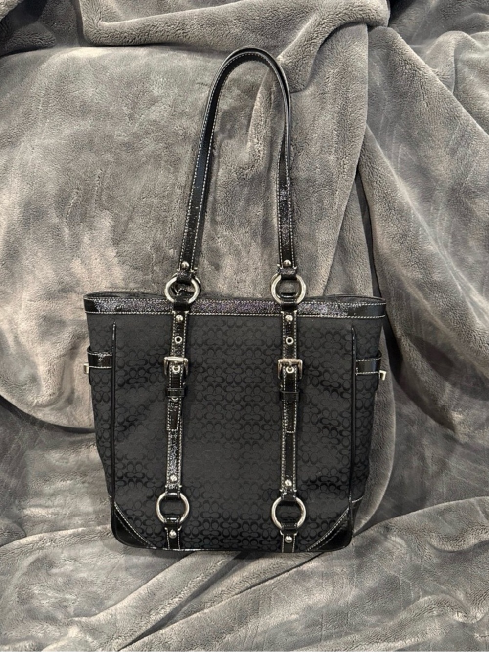 Coach black Gallery Tote ! Like New!